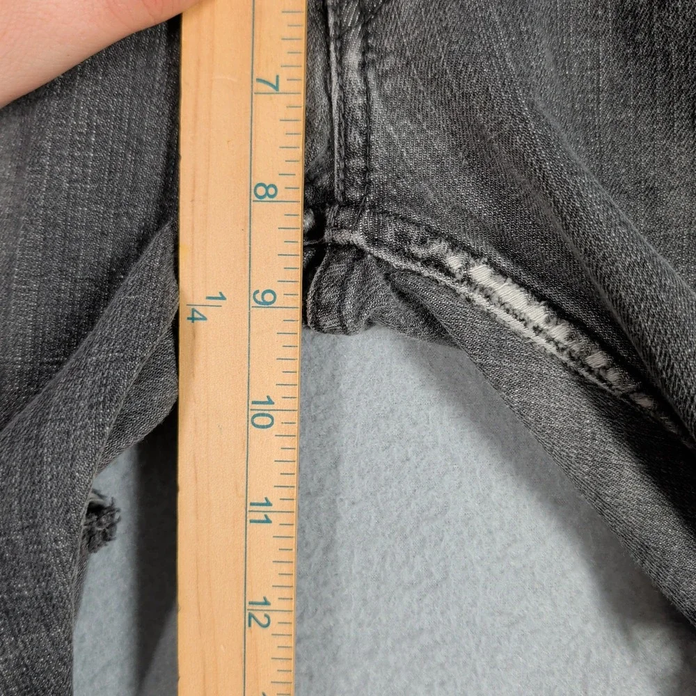 Levis‎ Jeans Womens 13M Black Ripped Denim Low Rise Distressed Straight Leg
